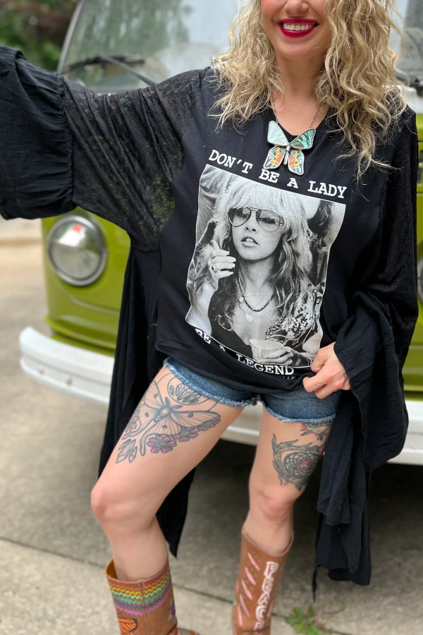 LACE KIMONO TEE TUNIC