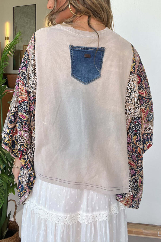 Whitney Houston Mix & Match Tee Beige Floral