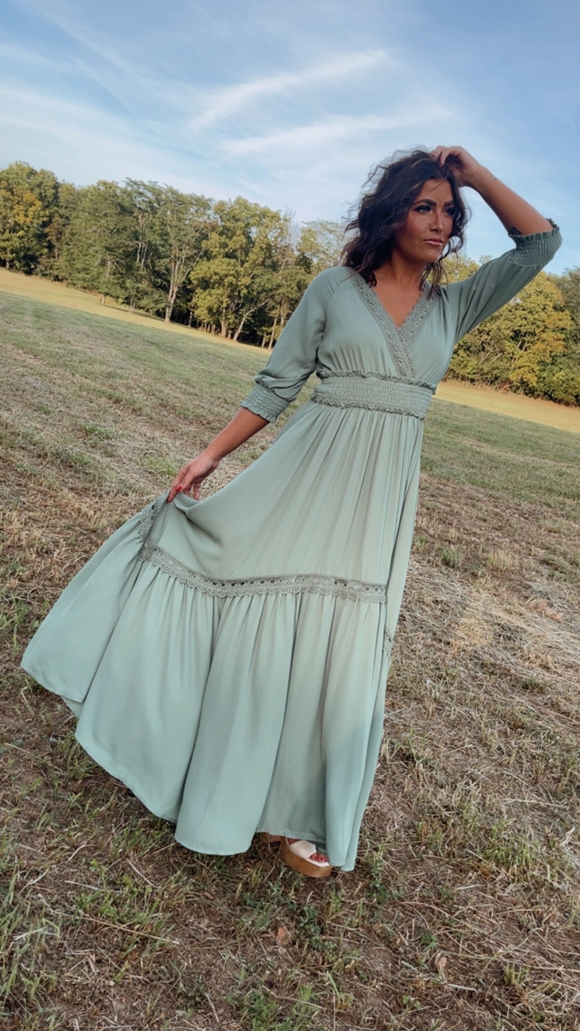 Most Admired Maxi Dress , Sage