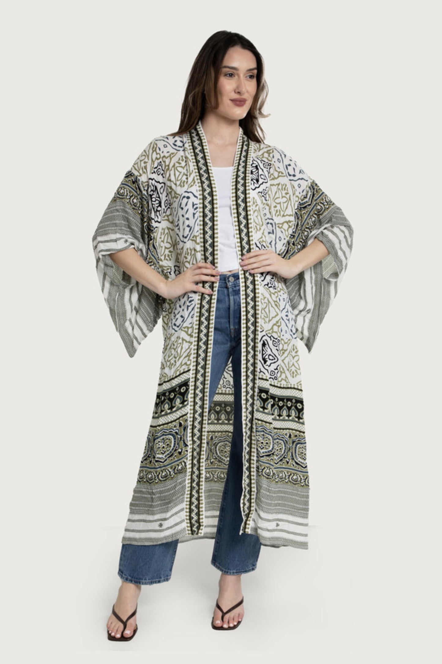 Mosaic Tile Pattern Kimono