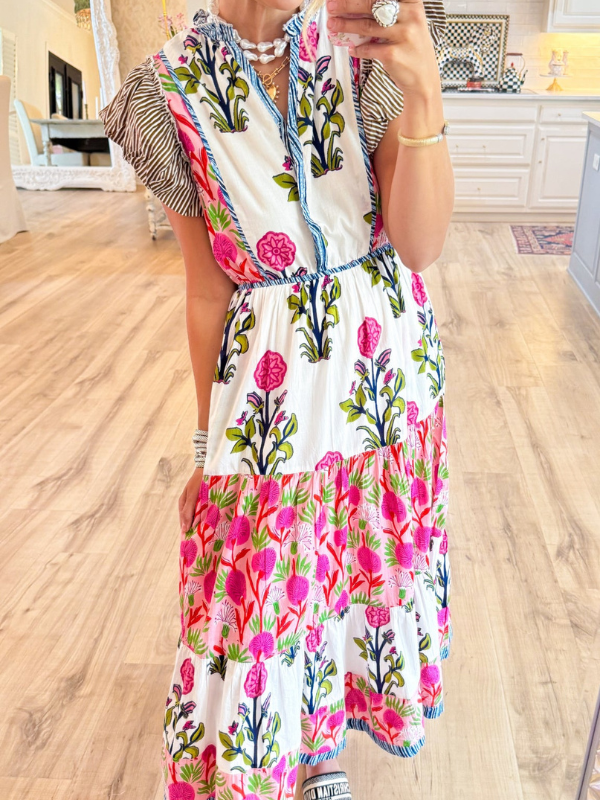THML Pink Multi Floral Maxi Dress