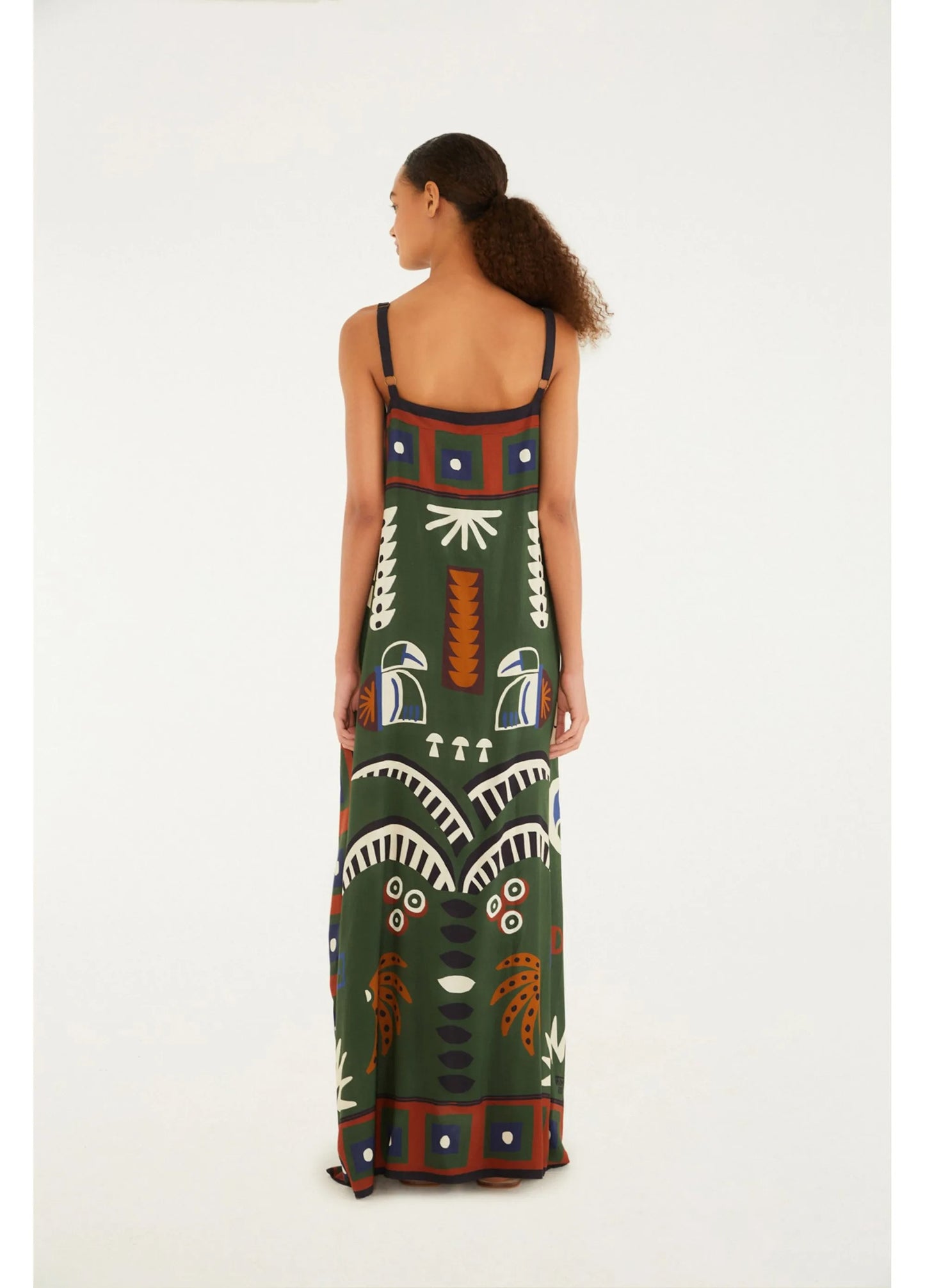 Scarf Print Midi Dress