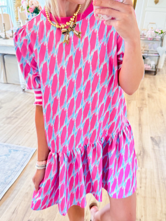 Geometric Print Mini Dress