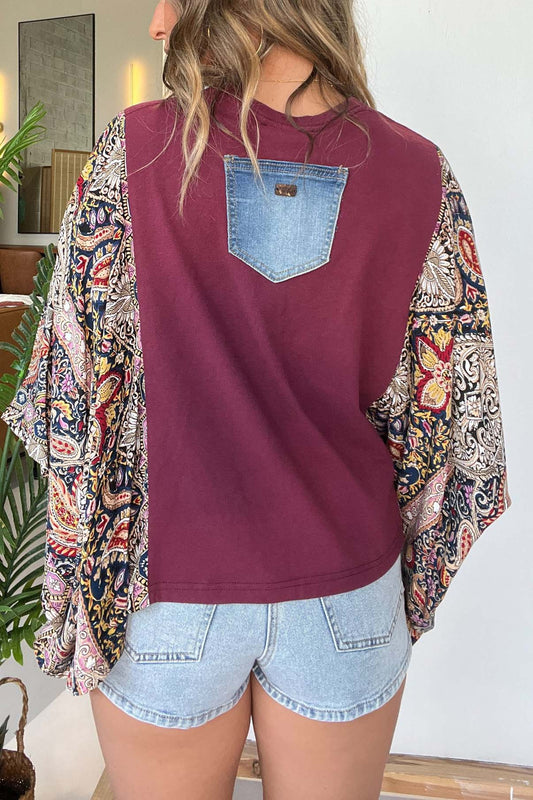 Guns N' Roses Mix & Match Tee Maroon Floral