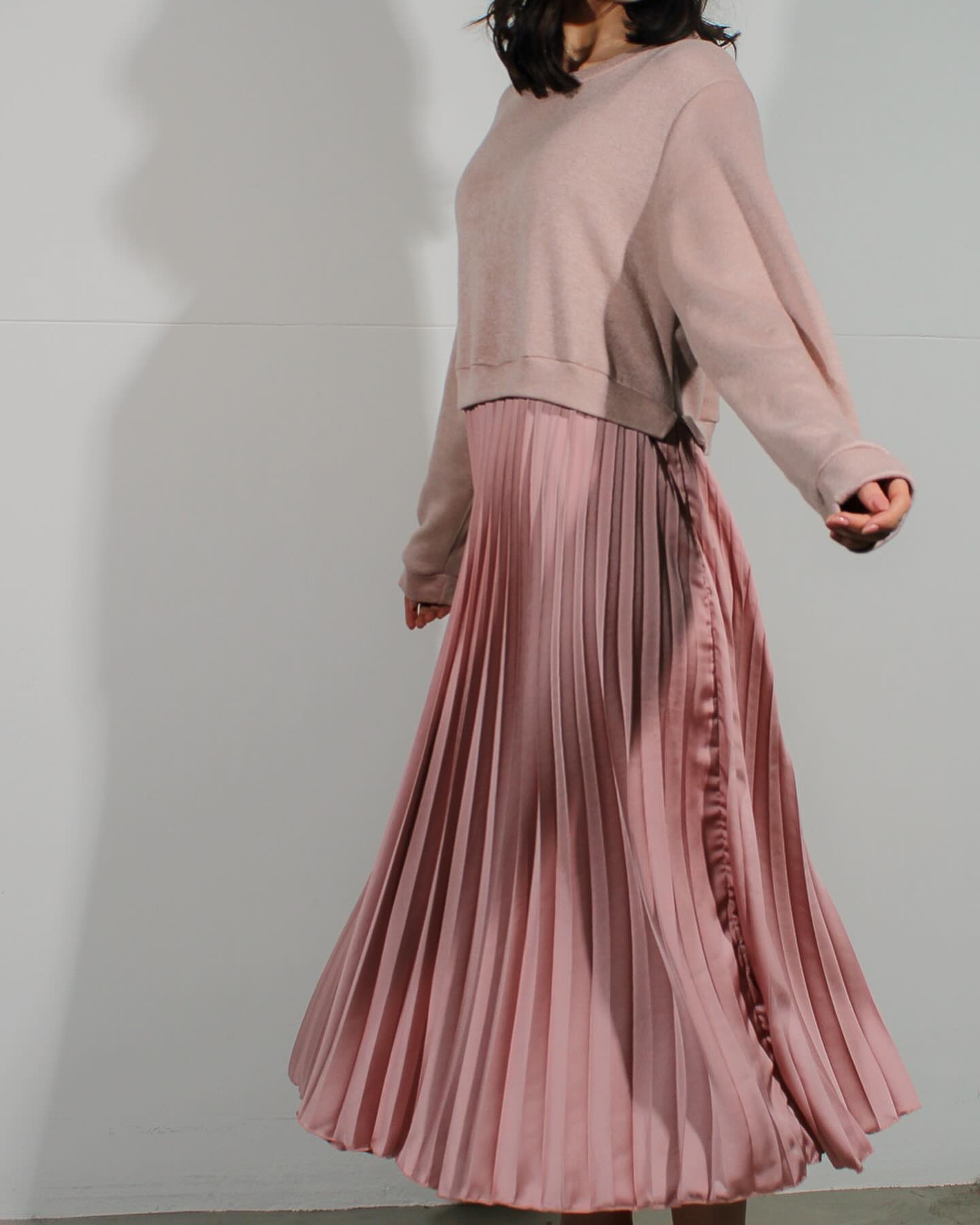 Pleated Jumper Dress