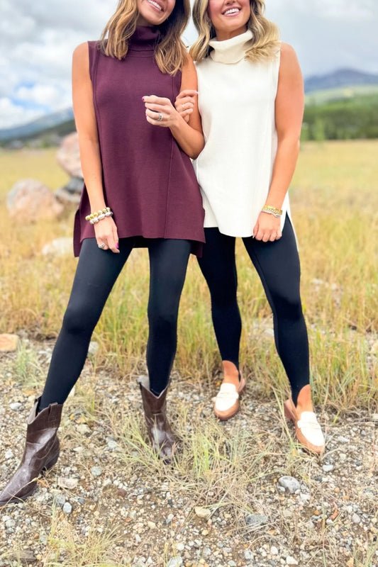 Lynn Sleeveless Mock Neck Sweater