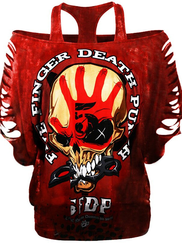 Famous band print short-sleeved T-shirt