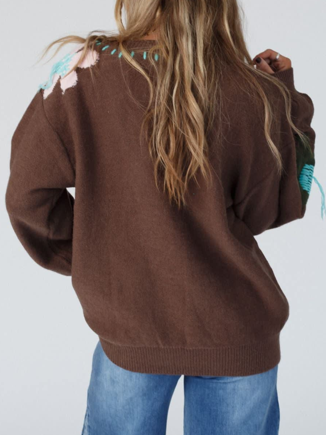 Good Mood Floral Print Sweater