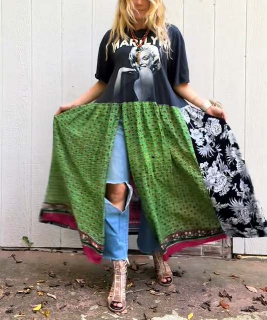 Marilyn Monroe Band Double Split Maxi Tee