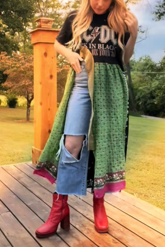 AC/DC Double Split Maxi Tee