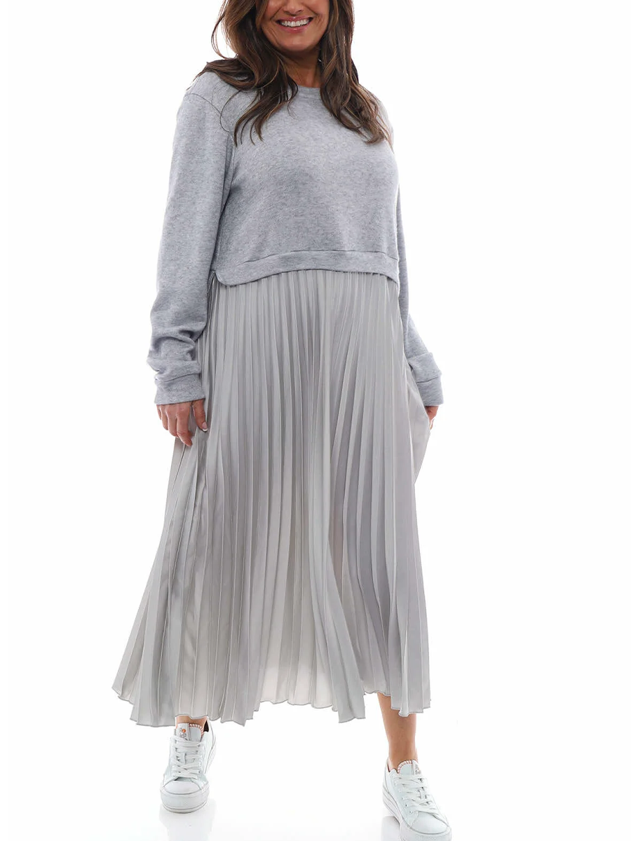Pleated Jumper Dress