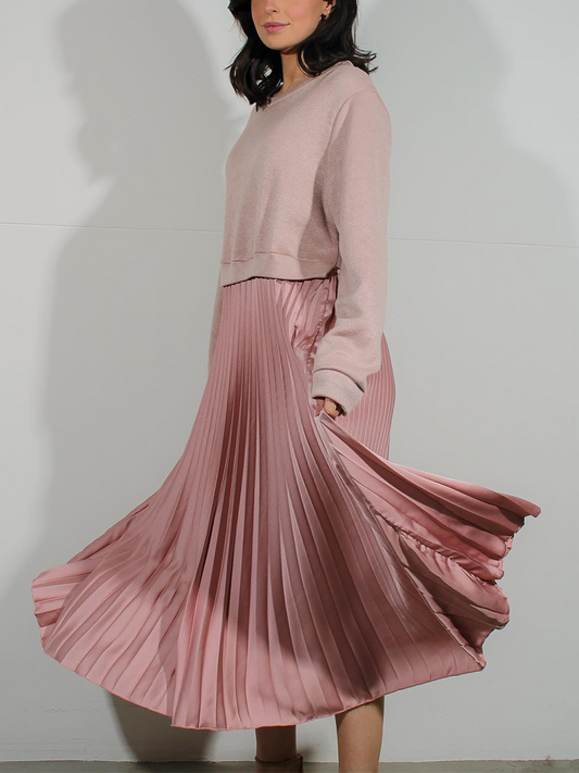 Pleated Jumper Dress