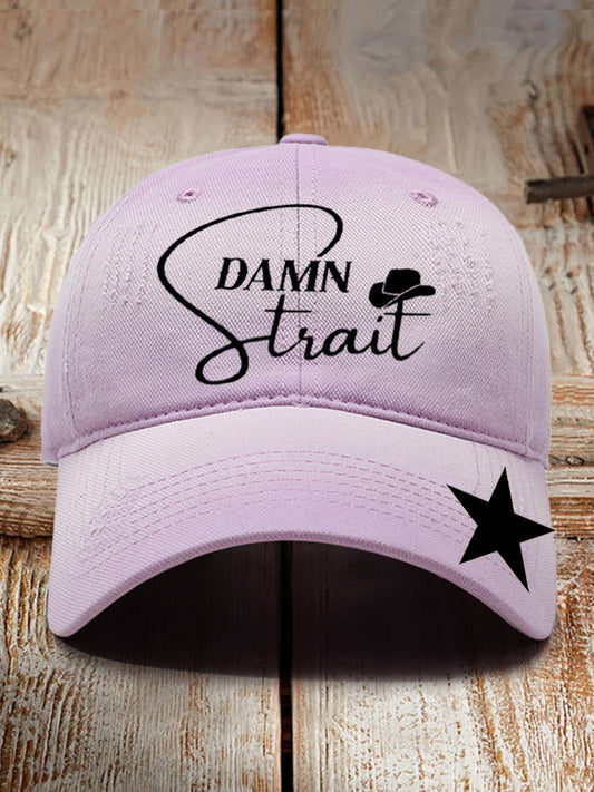 Multicolor lettering casual hat