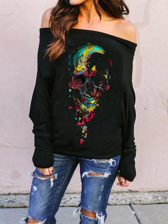 Skull printed sweater