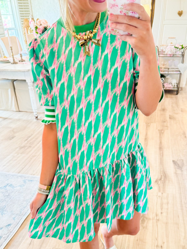 Geometric Print Mini Dress