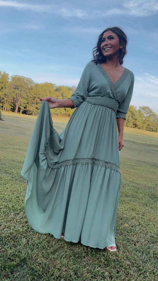 Most Admired Maxi Dress , Sage