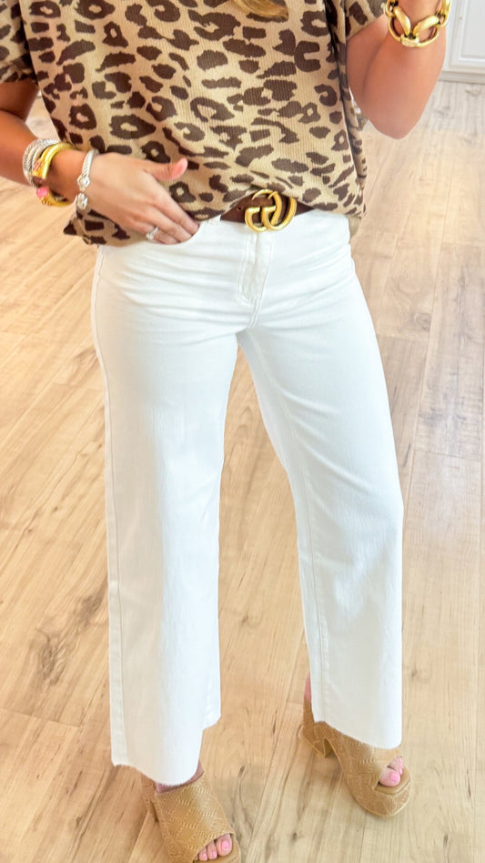 Off White Wide Leg Pants