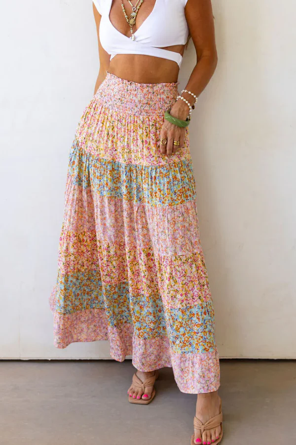 floral skirt