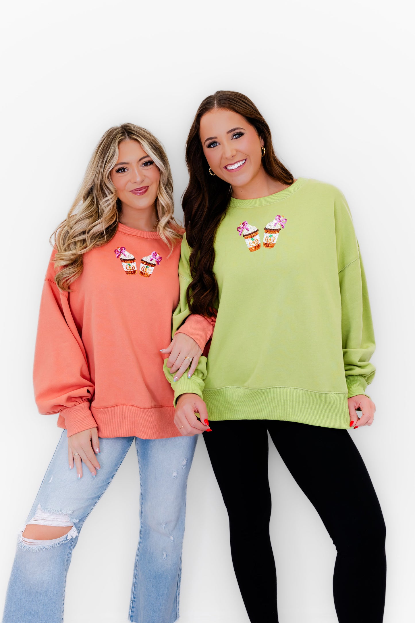 Pumpkin Spice Embellished Sweatshirt