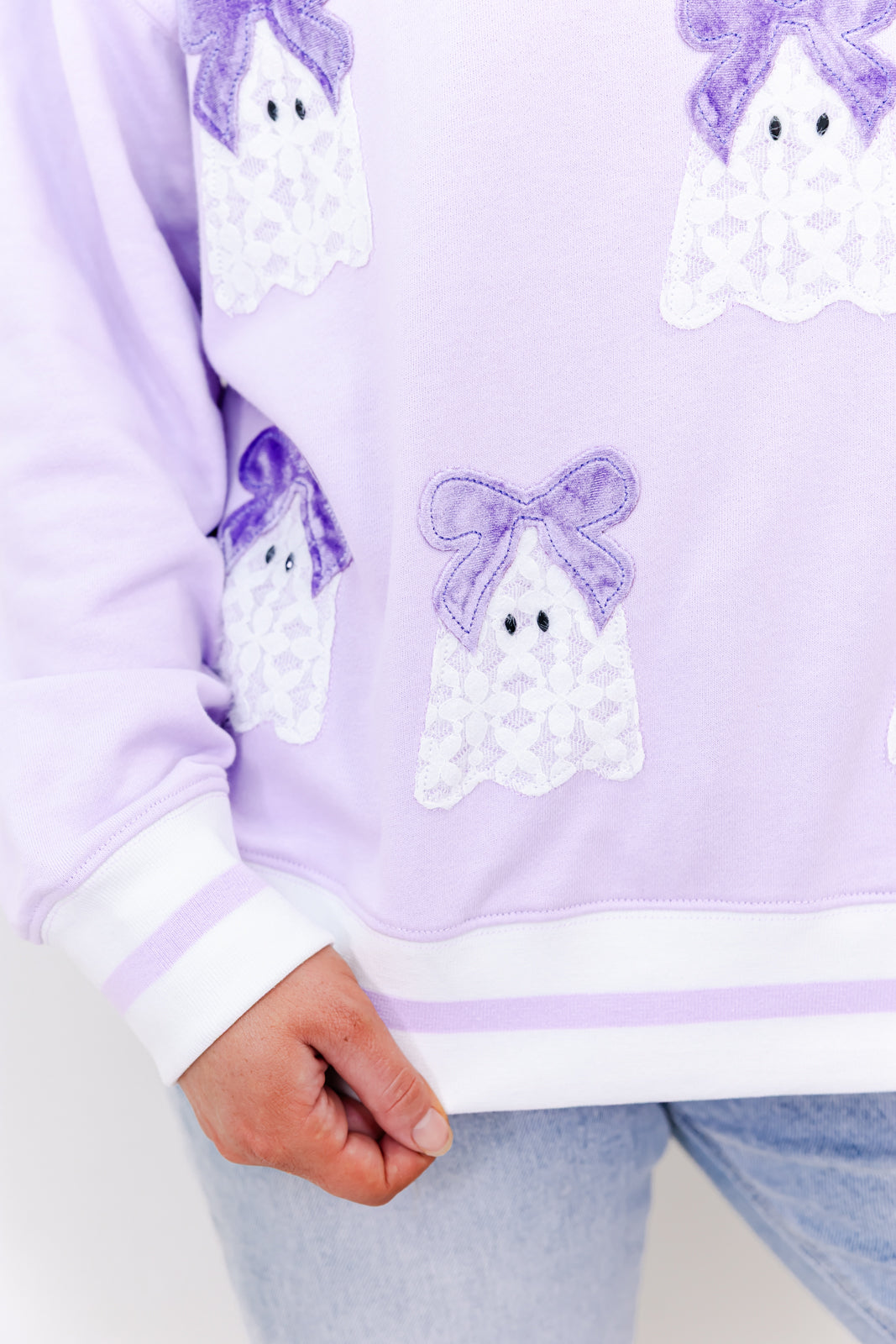 Ghosted & Gorgeous Lace Ghost Patch Sweatshirt