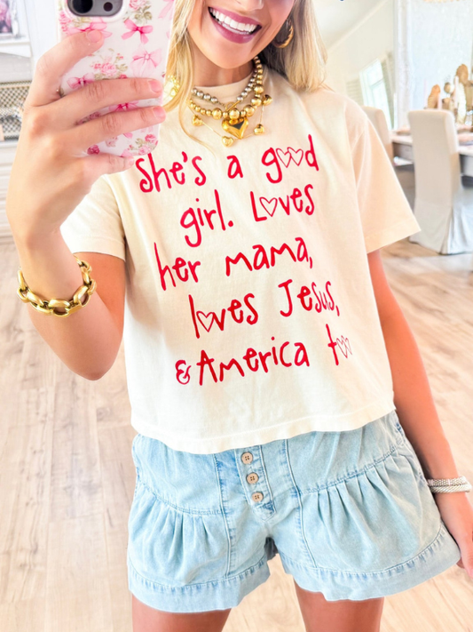 She’s a Good Girl Cropped Tee
