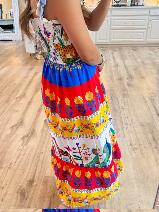 THML Multi Color Floral Maxi Dress