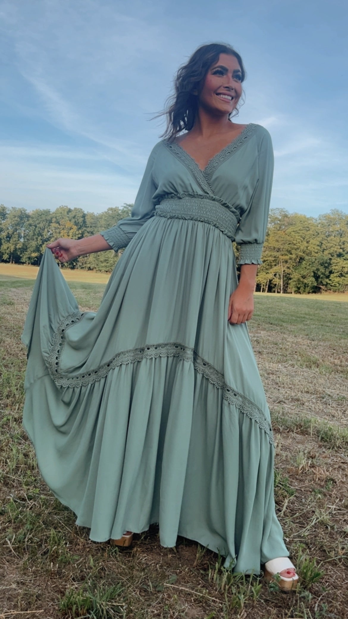 Most Admired Maxi Dress , Sage