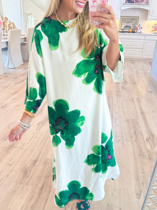 Floral Print Pull Over Maxi Print
