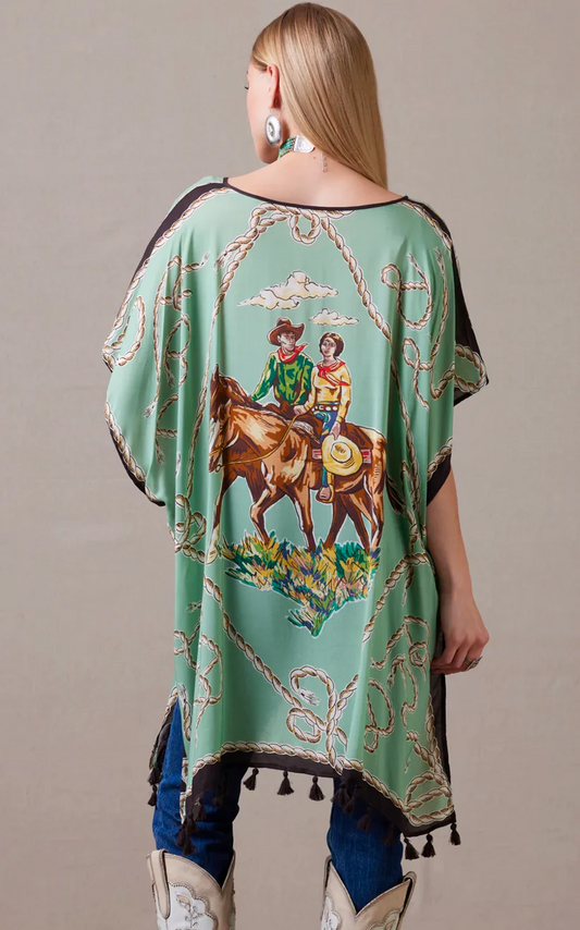 Double D Ranch Romance & Rustlers Poncho Top