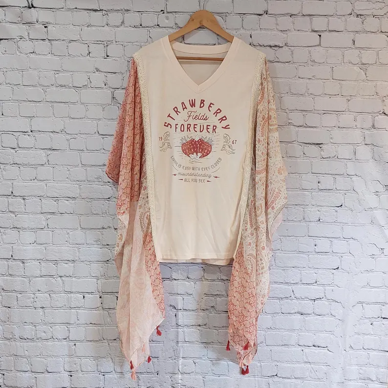 T-shirt cape top