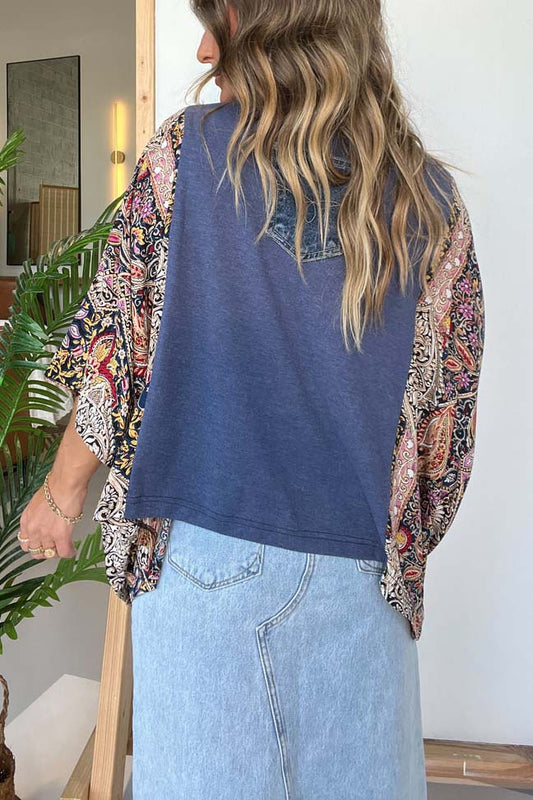 Nirvana Mix & Match Tee Blue Floral