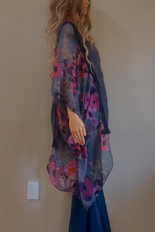 Little Ugly Girl Printed Bat Sleeve Top