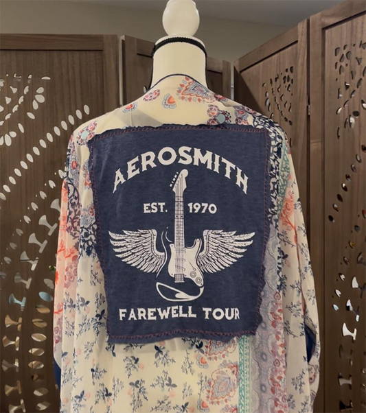 Aerosmith Tour Long Kimono Cover Up