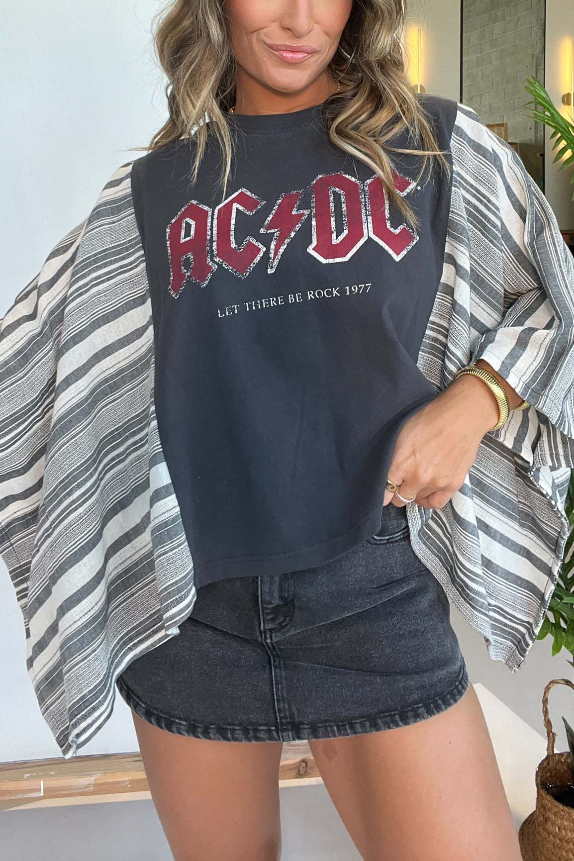 AC/DC Mix & Match Tee Black Stripe