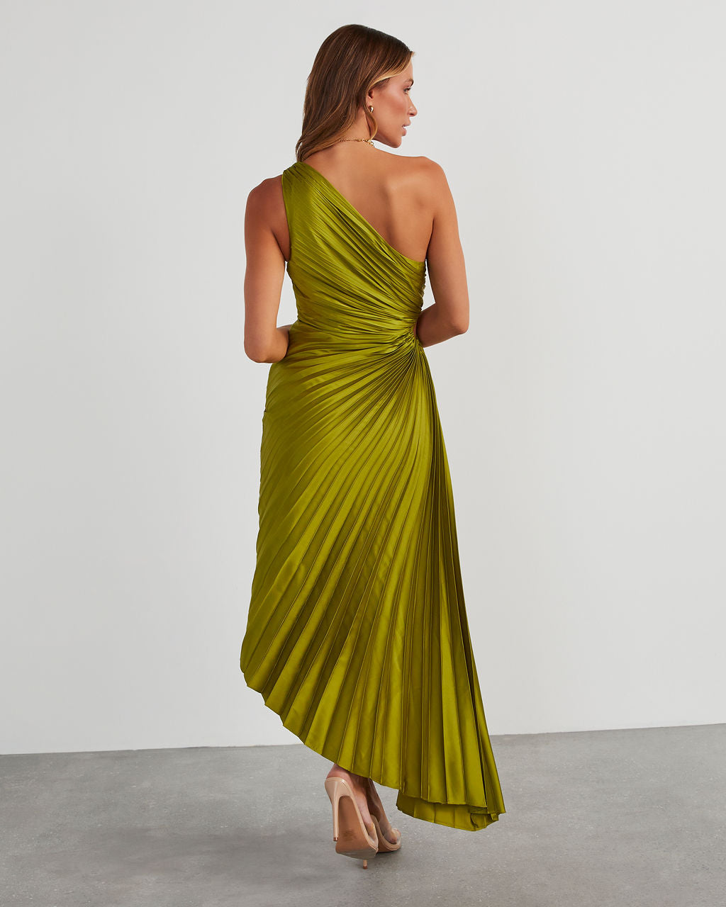 One Shoulder Asymmetrical Maxi Dress