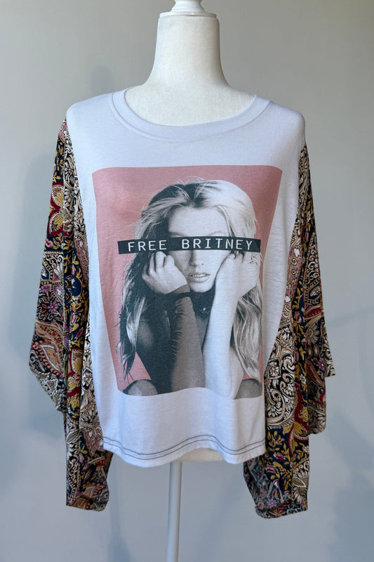 Brittney Mix & Match Tee White Floral