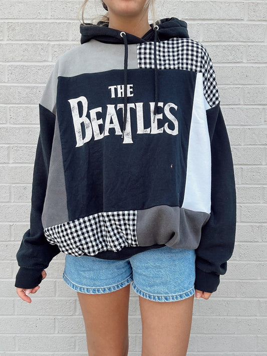 The Beatles patchwork hooded top