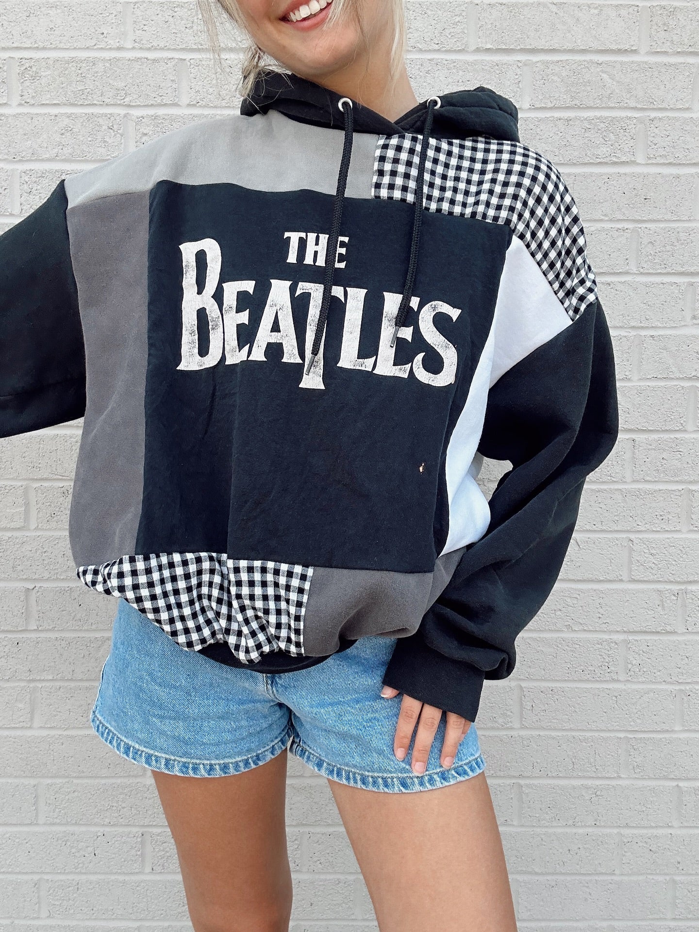The Beatles patchwork hooded top
