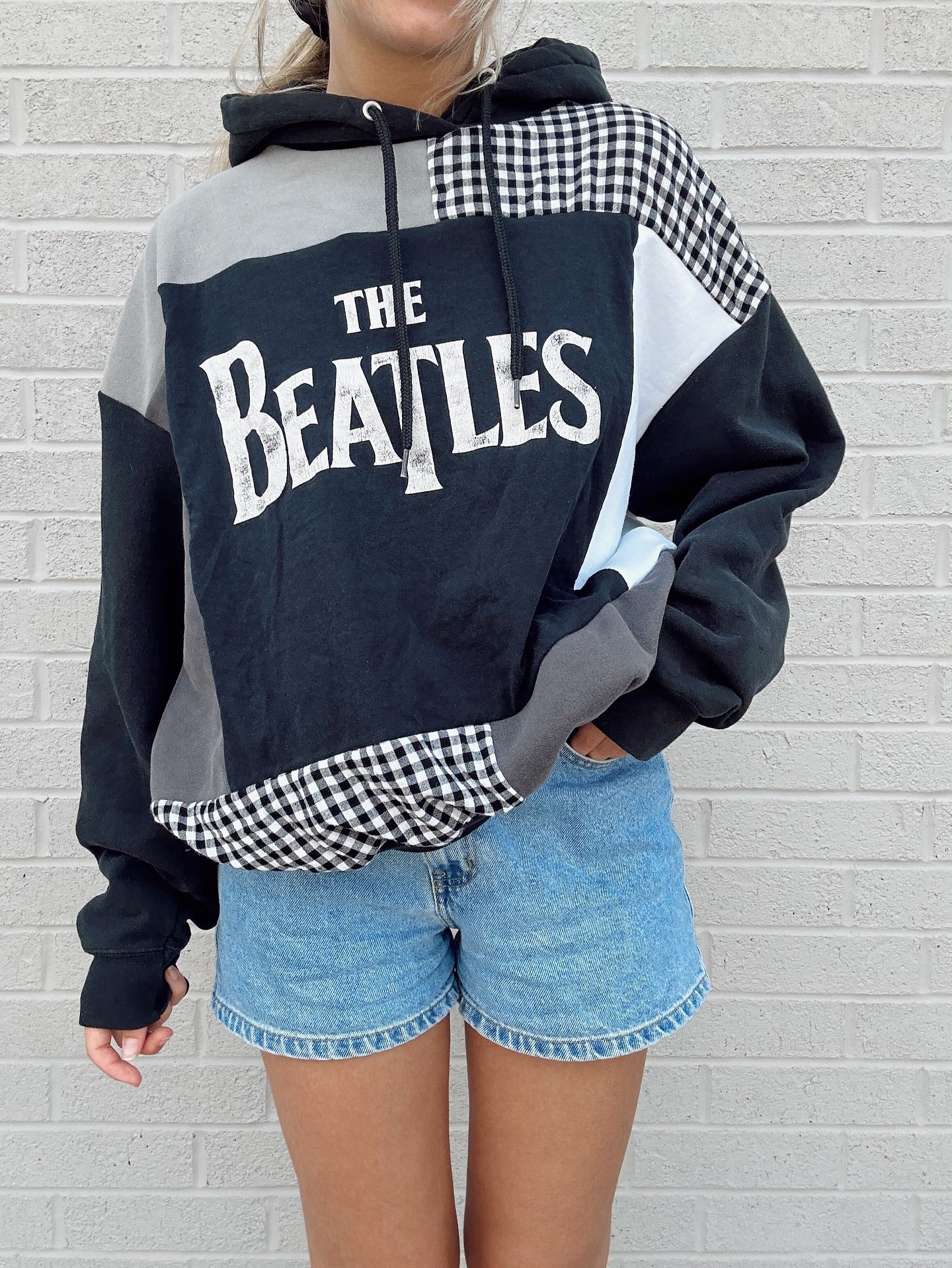 The Beatles patchwork hooded top