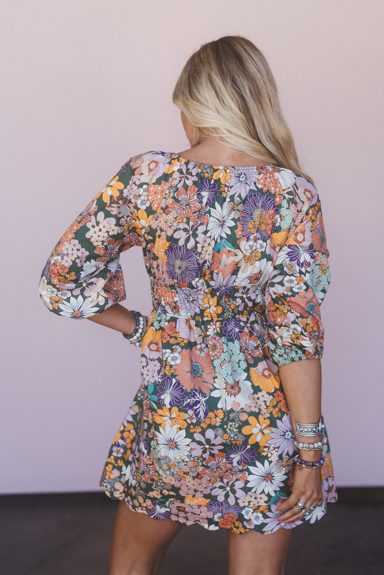 Can It Be Floral Dress - Green