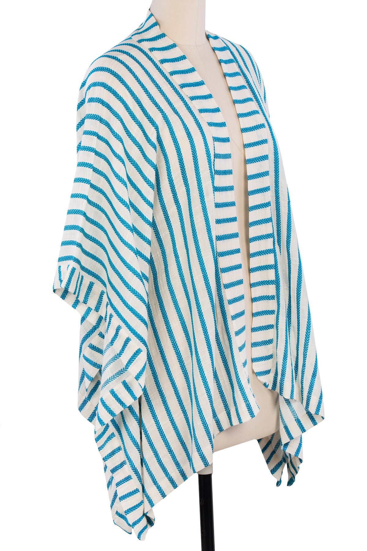 Striped Cotton Cover Up Kimono