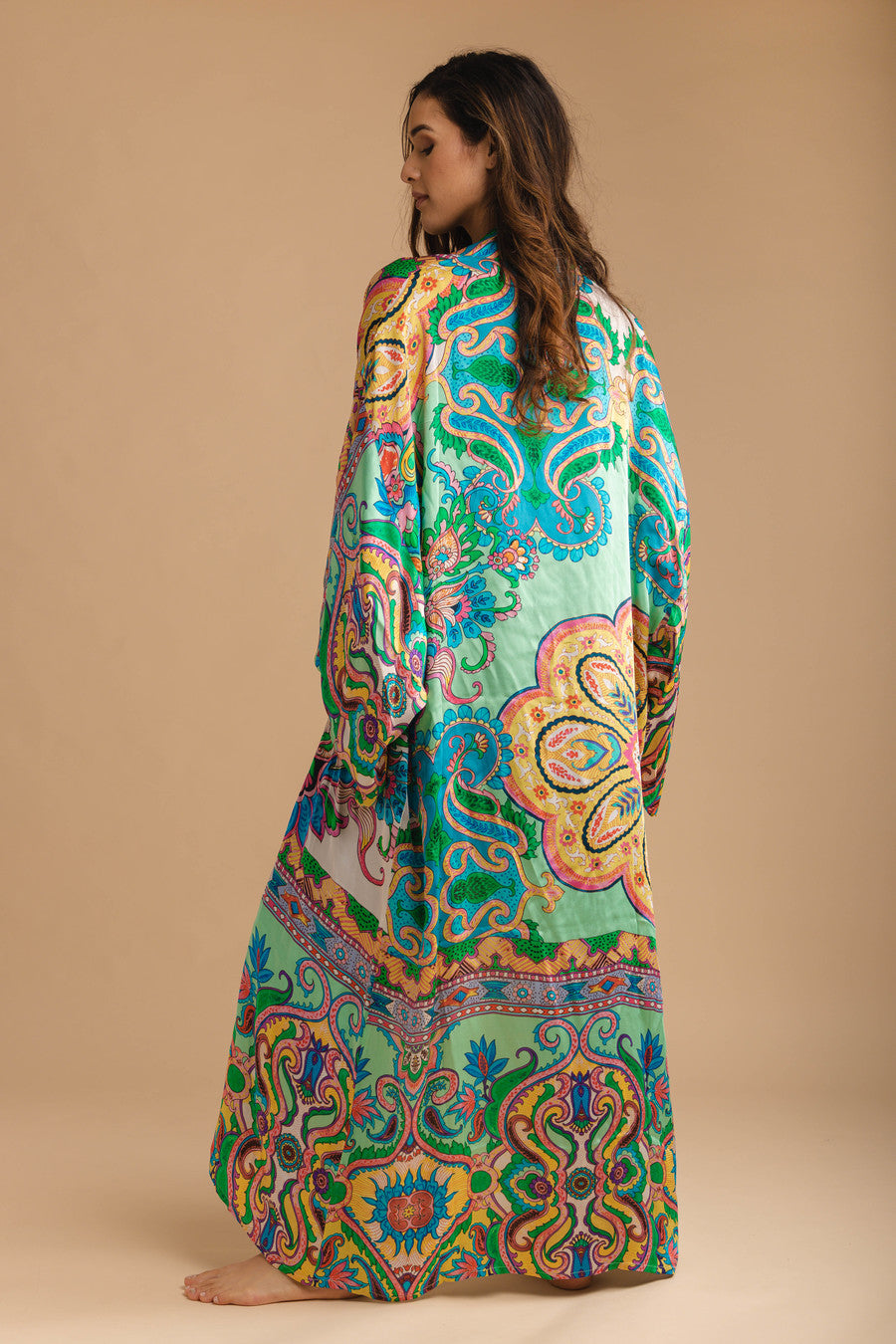 Paisley Mixed Print Kimono Long