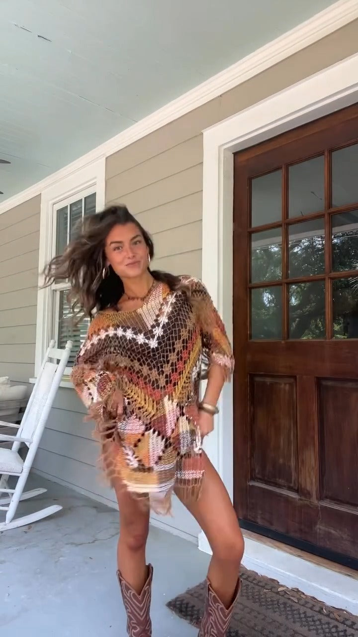 Vintage Crochet Beach Cover-up