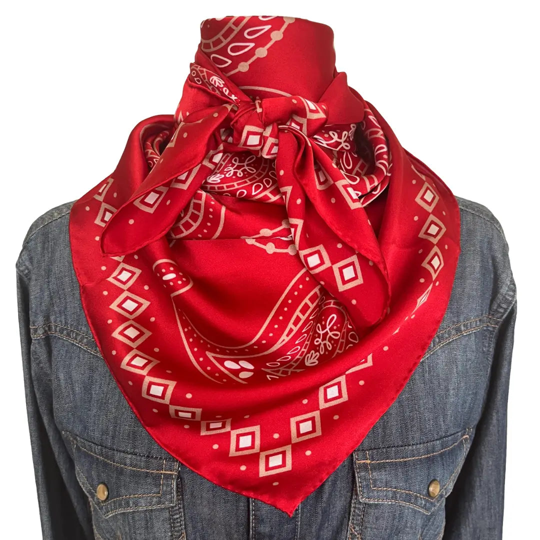 Paisley Wild Rags (Blaze) | Red Silk Scarf