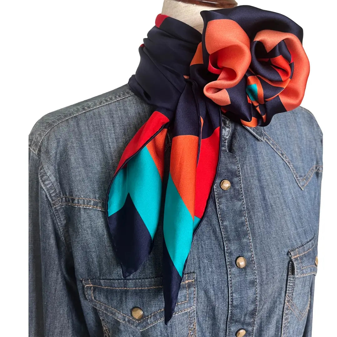 Aztec Wild Rags (Midnight in the Saddle) Silk Scarf