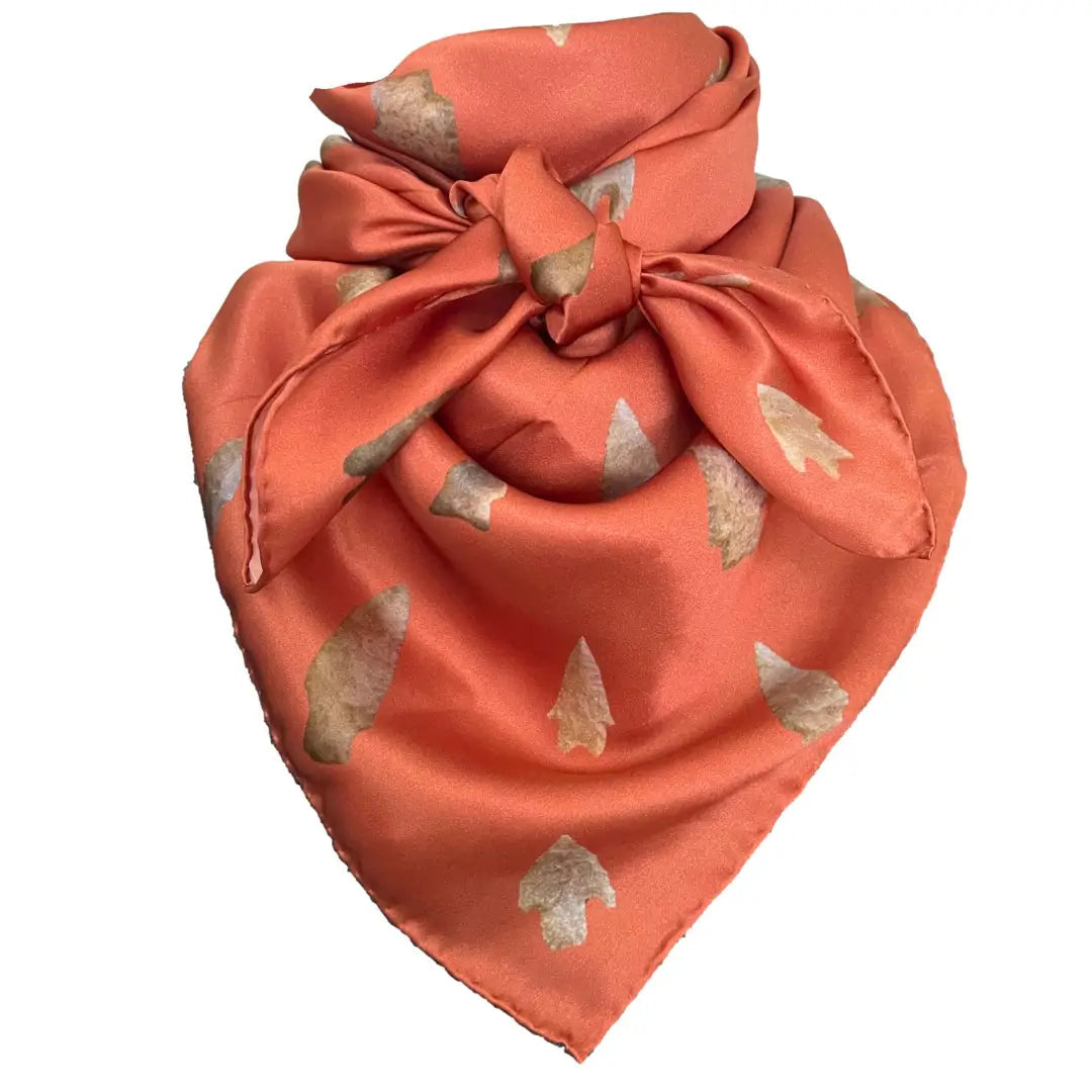 Western Wild Rags Arrowheads (Copper) Silk Scarf