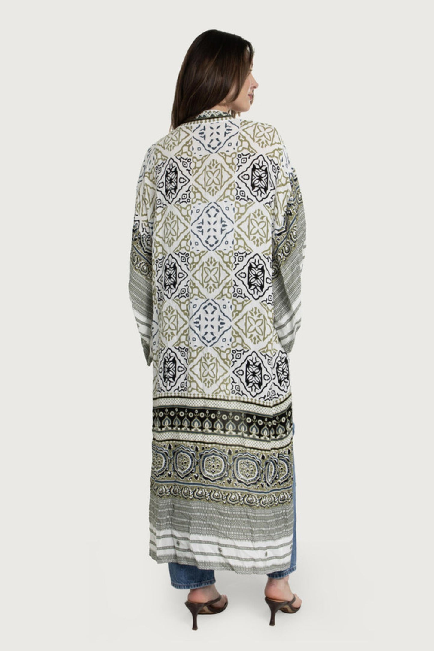 Mosaic Tile Pattern Kimono