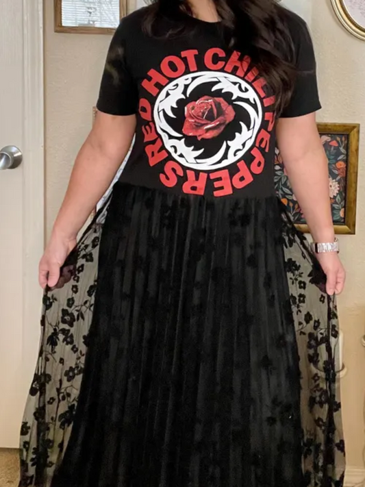 Red Chili Pepper T-Shirt Dress