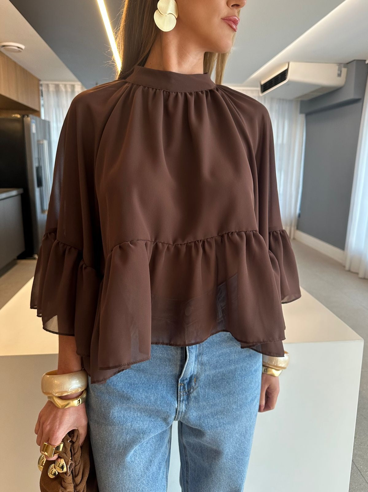 Flow Ruffled Blouse