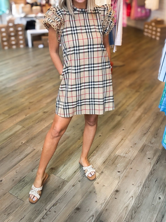 BURBERRY PLAID SHIFT DRESS